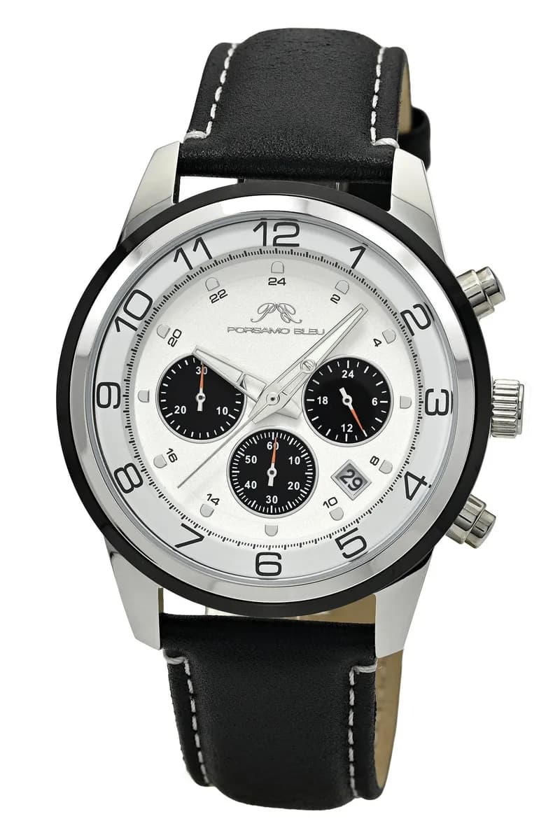 Porsamo Bleu Men's Arthur Genuine Leather Band Watch 1093AARL $245