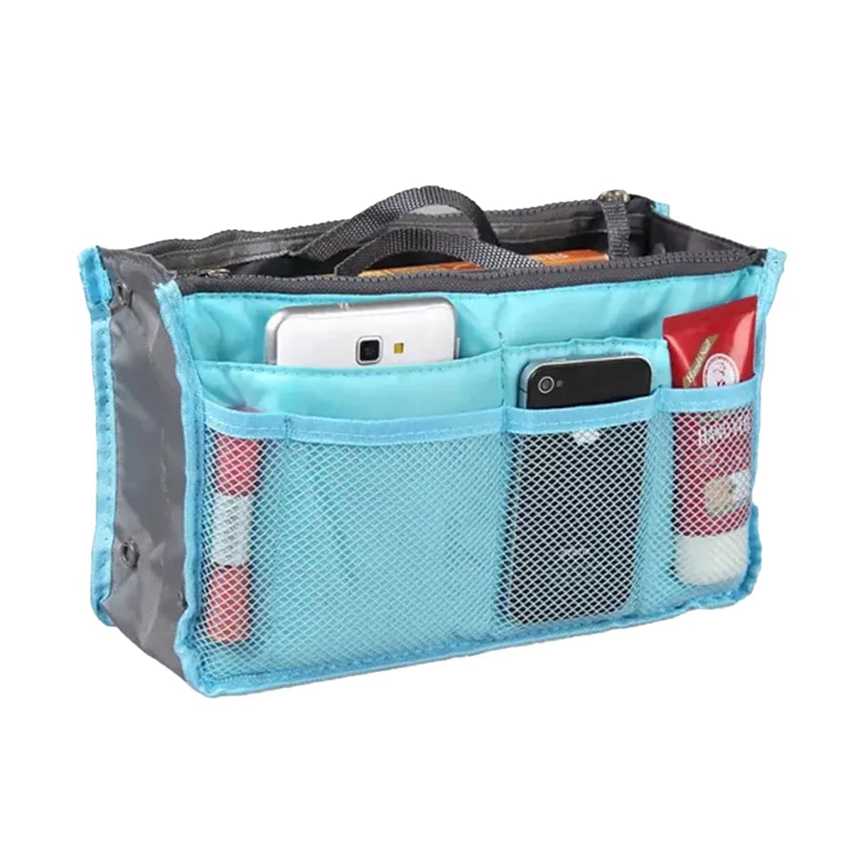 Fresh Fab Finds Women Lady Travel Insert Handbag Organiser Makeup Bags Toiletry Purse Liner w/Hand Strap